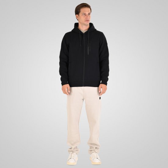 Double Outfitters MTOP-1160 Tõmblukuga kapuutsiga pusa Must - Sviitrid ja dressipluusid - Meeste suured kapuutsiga jakid suurustes 2XL – 14XL