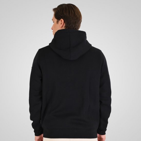 Double Outfitters MTOP-1160 Tõmblukuga kapuutsiga pusa Must - Sviitrid ja dressipluusid - Meeste suured kapuutsiga jakid suurustes 2XL – 14XL