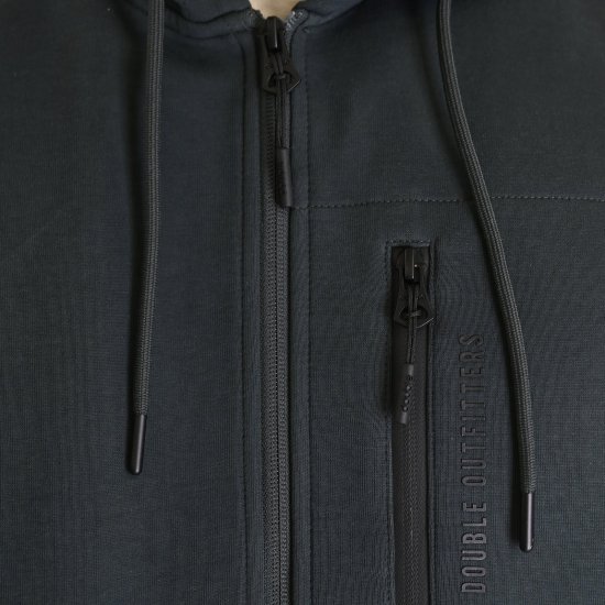 Double Outfitters MTOP-1160 Tõmblukuga kapuutsiga pusa Tumeroheline - Sviitrid ja dressipluusid - Meeste suured kapuutsiga jakid suurustes 2XL – 14XL