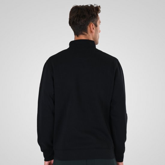 Double Outfitters MTOP-1163 Poole tõmblukuga dressipluus Must - Sviitrid ja dressipluusid - Meeste suured kapuutsiga jakid suurustes 2XL – 14XL