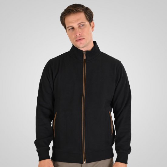 Double Outfitters SEL-1168 Tõmblukuga dressipluus Must - Sviitrid ja dressipluusid - Meeste suured kapuutsiga jakid suurustes 2XL – 14XL