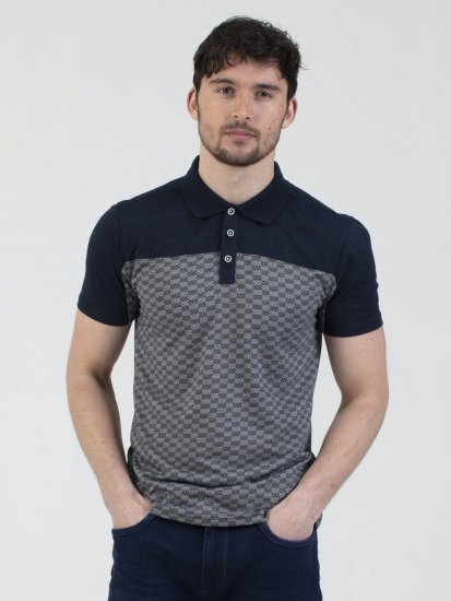 Mish Mash Doha Contrast Polo Navy - Polosärgid - Meeste suured polosärgid 2XL – 8XL
