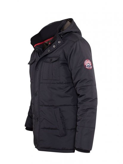 D555 Lonsdale Parka Style Jacket With Embroidery Patch On Sleeve Black - Jakid ja joped - Joped, suured suurused: 2XL – 12XL