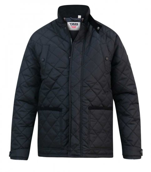 D555 Northcole Quilted Jacket Black - Jakid ja joped - Joped, suured suurused: 2XL – 12XL