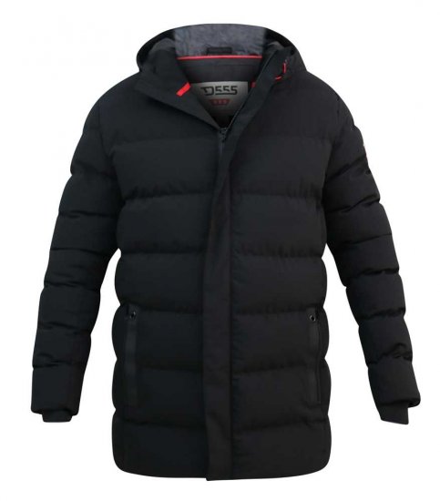 D555 Grove Quilted Parka Jacket Black - Jakid ja joped - Joped, suured suurused: 2XL – 12XL