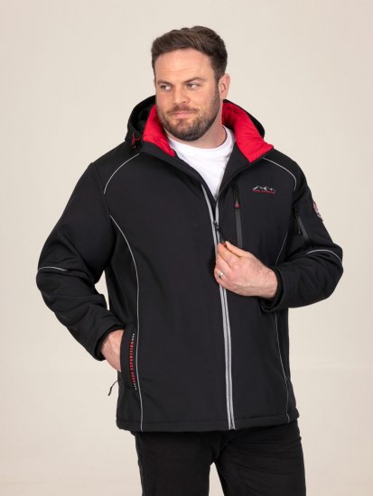 D555 Jamie Soft Shell Detachable Hood Padded Jacket Must - Jakid ja joped - Joped, suured suurused: 2XL – 12XL