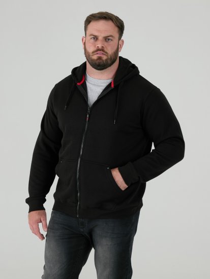 D555 Cantor Dressipluus Kapuutsiga Must - Sviitrid ja dressipluusid - Meeste suured kapuutsiga jakid suurustes 2XL – 14XL
