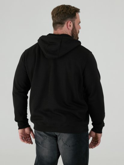 D555 Cantor Dressipluus Kapuutsiga Must - Sviitrid ja dressipluusid - Meeste suured kapuutsiga jakid suurustes 2XL – 14XL