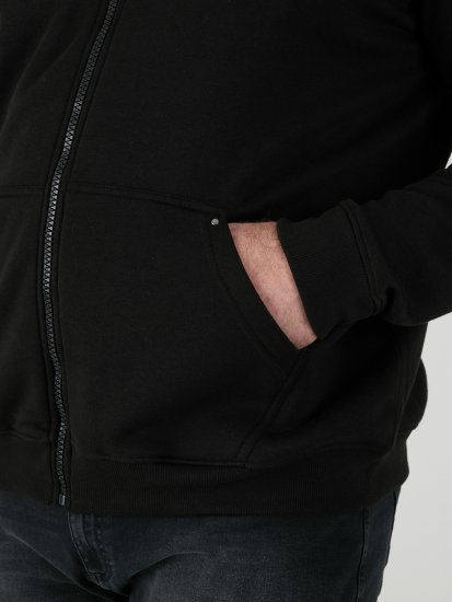 D555 Cantor Dressipluus Kapuutsiga Must - Sviitrid ja dressipluusid - Meeste suured kapuutsiga jakid suurustes 2XL – 14XL
