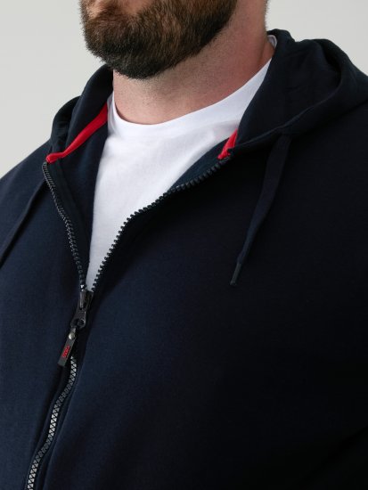 D555 Cantor Dressipluus Kapuutsiga Tumesinine - Sviitrid ja dressipluusid - Meeste suured kapuutsiga jakid suurustes 2XL – 14XL
