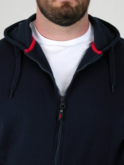 D555 Cantor Dressipluus Kapuutsiga Tumesinine - Sviitrid ja dressipluusid - Meeste suured kapuutsiga jakid suurustes 2XL – 14XL