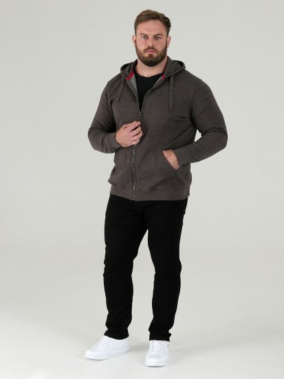 D555 Cantor Dressipluus Kapuutsiga Hall - Sviitrid ja dressipluusid - Meeste suured kapuutsiga jakid suurustes 2XL – 14XL