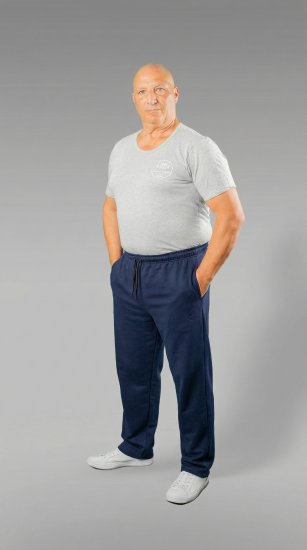 20 Nodi Grecale Stretch Fleece Cotton Sports Pants with Enzyme and Soft Touch Treatment Navy - Dressipüksid ja -šortsid - Spordipüksid ja Lühikesed Spordipüksid