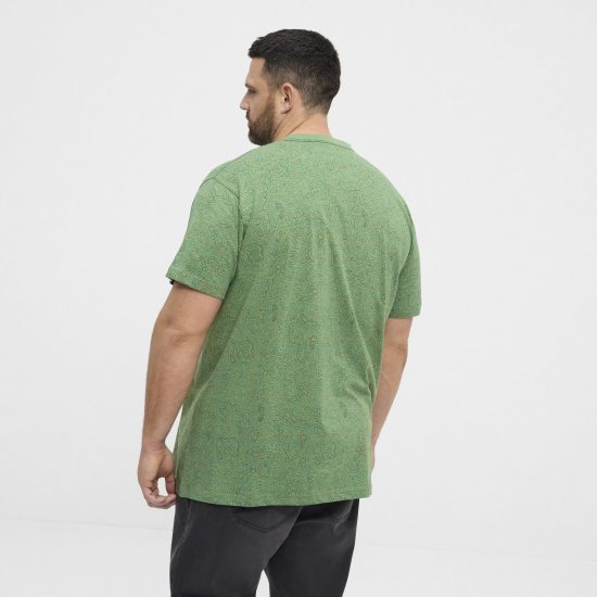 North Latitude Allover Printed T-särk Keskmine Roheline - T-särgid - Suured T-särgid 2XL – 14XL