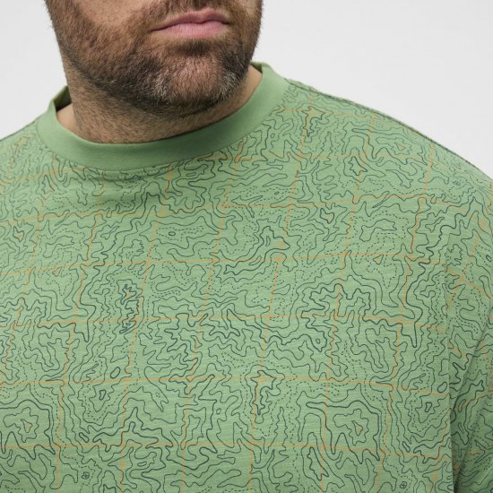 North Latitude Allover Printed T-särk Keskmine Roheline - T-särgid - Suured T-särgid 2XL – 14XL