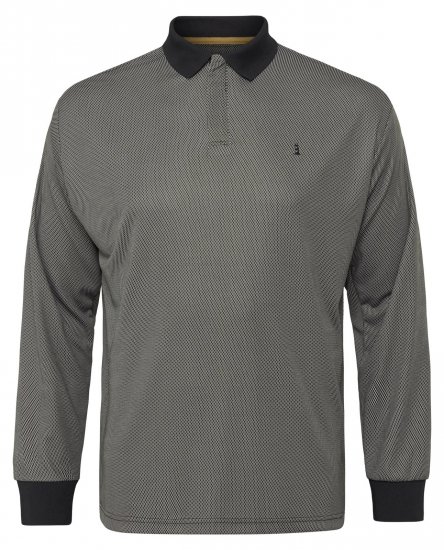 North Latitude Cool Effect Polosärk Pikkade Varrukatega Must - Polosärgid - Meeste suured polosärgid 2XL – 8XL