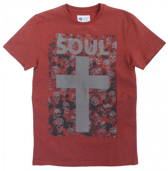 Kam Soul Skull Tee Red - T-särgid - Suured T-särgid 2XL – 14XL