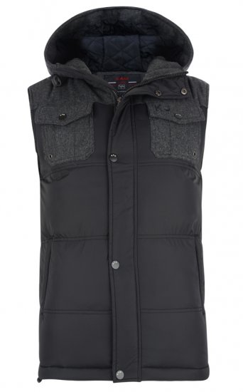 Kam Jeans Hooded Bodywarmer Black - Jakid & Vihmariided - Joped, suured suurused: 2XL – 12XL