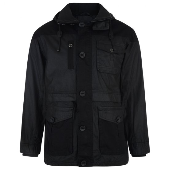 Kam Jeans Hooded Coat Black - Jakid & Vihmariided - Joped, suured suurused: 2XL – 8XL