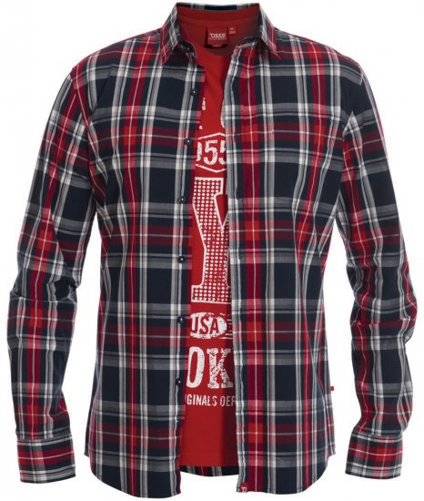 D555 Riga Tee + Shirt - Särgid - Meeste suured särgid 2XL – 8XL