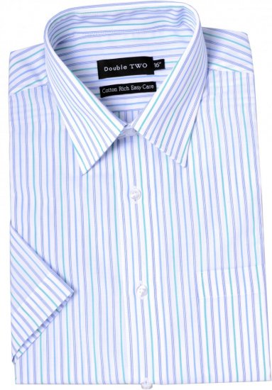 Double TWO Formal Shirt Mint - Särgid - Meeste suured särgid 2XL – 8XL