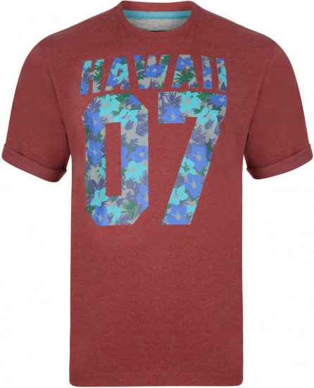 Kam Jeans 542 T-shirt Wine - T-särgid - Suured T-särgid 2XL – 14XL