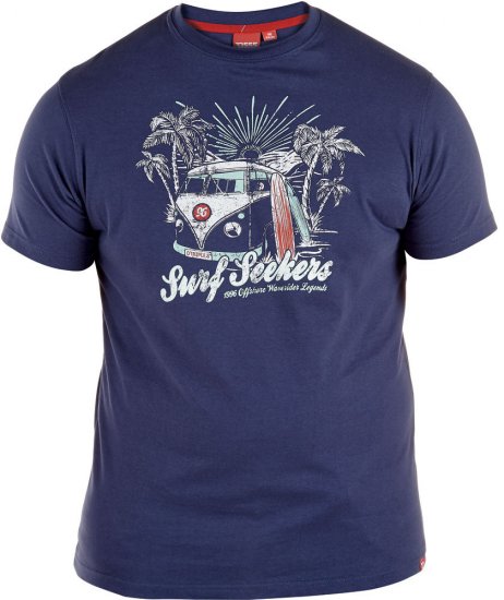 D555 Magnus T-shirt Navy - T-särgid - Suured T-särgid 2XL – 14XL