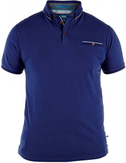 D555 Asia Polo Shirt Blue - Polosärgid - Meeste suured polosärgid 2XL – 8XL