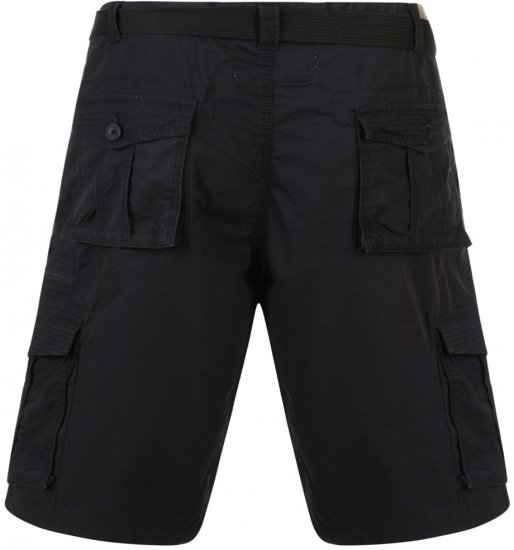 Kam Jeans Belted Cargo Shorts Black - Lühikesed püksid - Lühikesed Püksid suured suurused: W40-W60