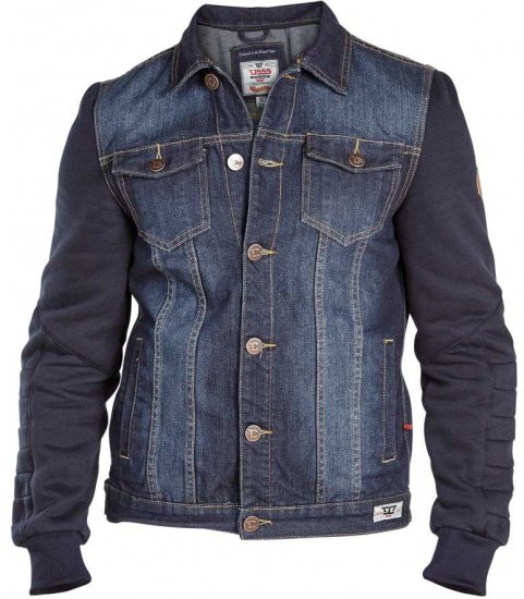 D555 CURTIS Denim Jacket With Detachable Hood - Jakid ja joped - Joped, suured suurused: 2XL – 12XL
