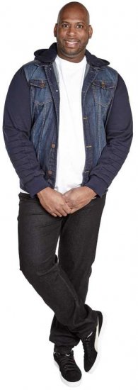 D555 CURTIS Denim Jacket With Detachable Hood - Jakid ja joped - Joped, suured suurused: 2XL – 12XL
