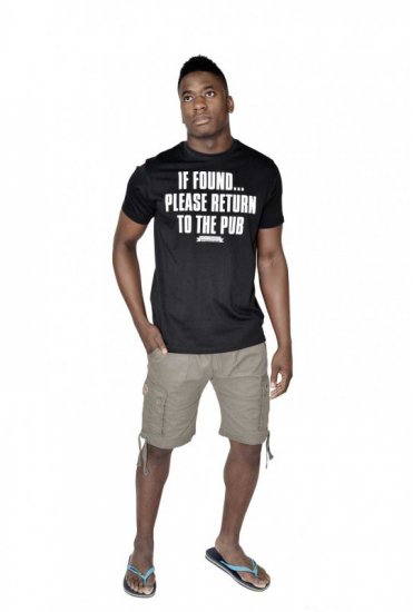 D555 SIMON 'Return To The Pub' Crew Neck T-Shirt Black - T-särgid - Suured T-särgid 2XL – 14XL