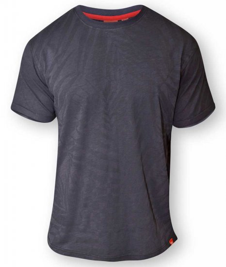 D555 ADAM Allover Leaf Print T-Shirt Navy - T-särgid - Suured T-särgid 2XL – 14XL