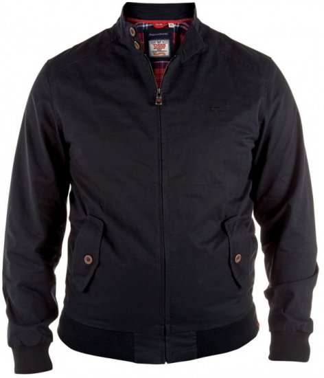 D555 Windsor Cotton Harrington Jacket Black - Jakid - Joped, suured suurused: 2XL – 12XL