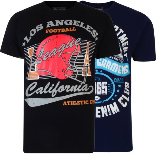 Kam Jeans Athletic Department 2-p T-shirt - T-särgid - Suured T-särgid 2XL – 14XL