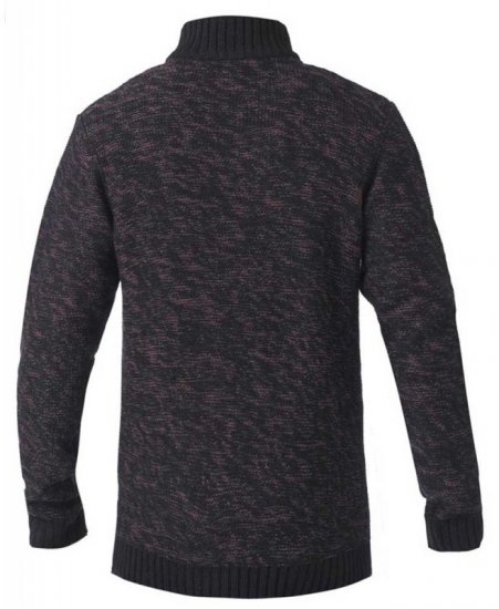 D555 MARSDEN Neck Sweater Black/Red - Sviitrid ja dressipluusid - Meeste suured kapuutsiga jakid suurustes 2XL – 14XL