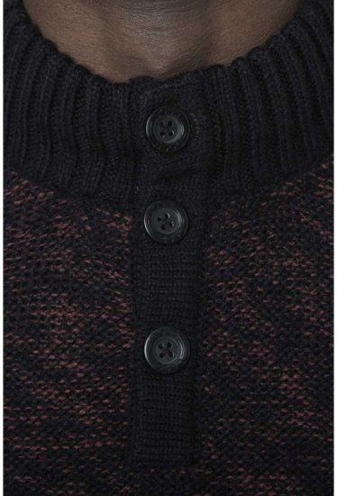 D555 MARSDEN Neck Sweater Black/Red - Sviitrid ja dressipluusid - Meeste suured kapuutsiga jakid suurustes 2XL – 14XL