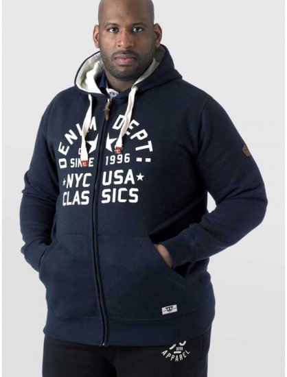 D555 Upton Hoodie Navy - Sviitrid ja dressipluusid - Meeste suured kapuutsiga jakid suurustes 2XL – 14XL