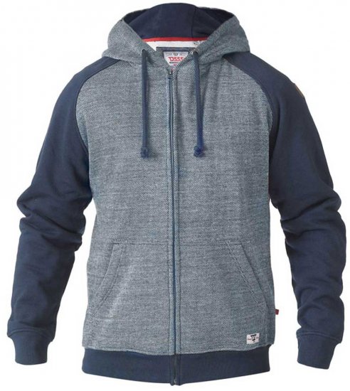 D555 Cristiano Hoodie Blue/Navy - Sviitrid ja dressipluusid - Meeste suured kapuutsiga jakid suurustes 2XL – 14XL