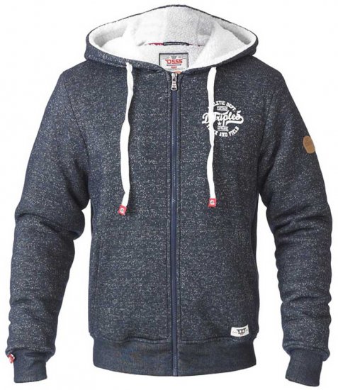 D555 Hulk Fur Lined Zipper Hood Navy - Sviitrid ja dressipluusid - Meeste suured kapuutsiga jakid suurustes 2XL – 14XL