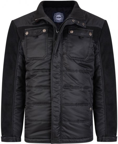 Kam Jeans 66 Padded Qulited Jacket Black - Jakid & Vihmariided - Joped, suured suurused: 2XL – 12XL