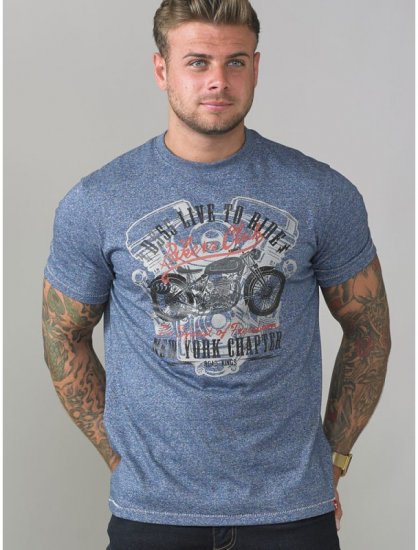 D555 Bradley T-shirt Blue - T-särgid - Suured T-särgid 2XL – 14XL