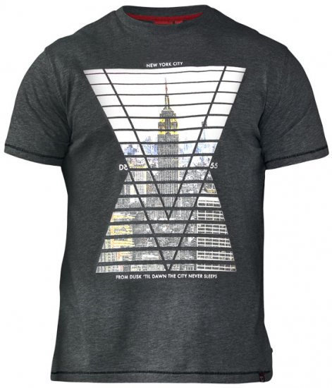 D555 Rox T-shirt Charcoal - T-särgid - Suured T-särgid 2XL – 14XL