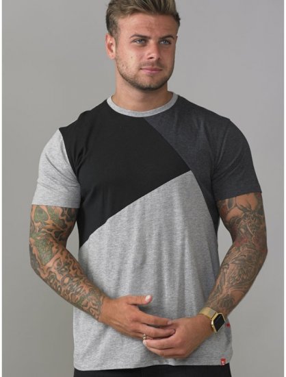 D555 Authentic T-shirt Grey - T-särgid - Suured T-särgid 2XL – 14XL