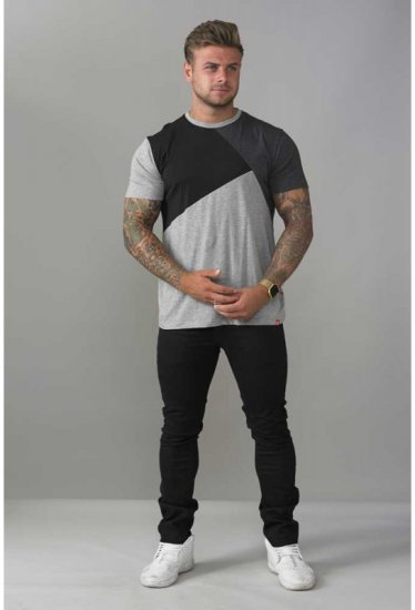 D555 Authentic T-shirt Grey - T-särgid - Suured T-särgid 2XL – 14XL