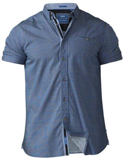 D555 Limburg Short Sleeve Shirt Blue - Särgid - Meeste suured särgid 2XL – 8XL
