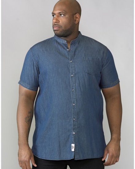 D555 Astra Short Sleeve Denim Shirt - Särgid - Meeste suured särgid 2XL – 8XL