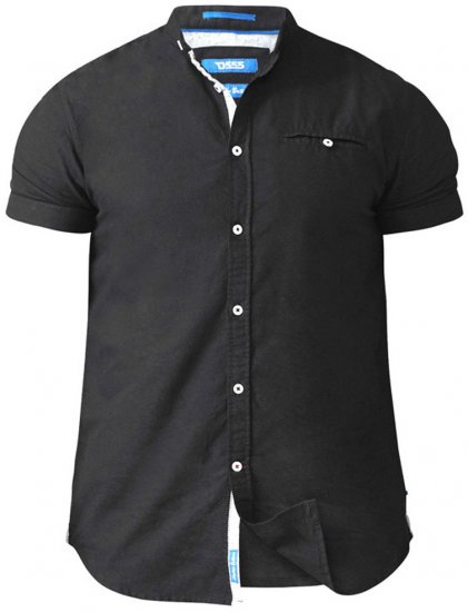 D555 Dwight Short Sleeve Shirt Black - Särgid - Meeste suured särgid 2XL – 8XL