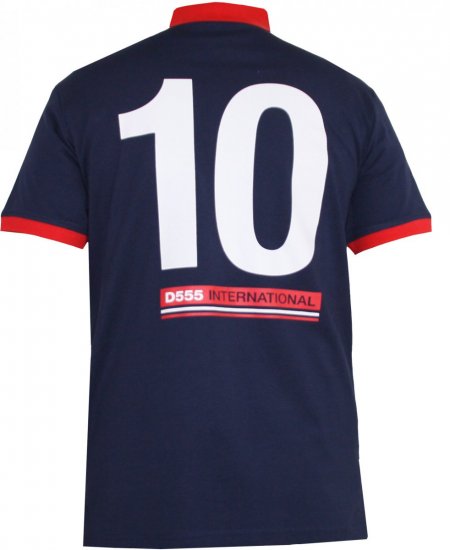 D555 Foster Polo Navy - Polosärgid - Meeste suured polosärgid 2XL – 8XL