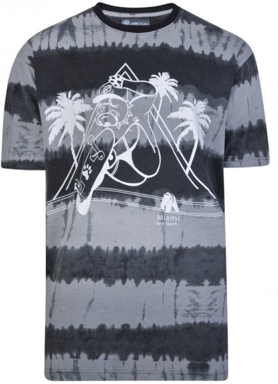 Kam Jeans 5206 Venice Beach T-shirt Black - T-särgid - Suured T-särgid 2XL – 14XL